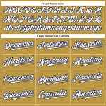 Weiß-Marineblau Authentic Baseball Custom Old Jersey Gold