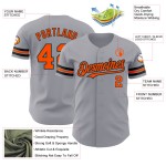 Orange-Schwarzes Baseball-Trikot in Grau