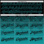 3D Jersey Farbverlauf Quadrat Schwarz Baseball Teal Muster Formen Authentisches Design Custom