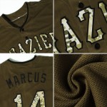Benutzerdefiniertes Olive Camo-Schwarz Authentic Salute To Service Baseball-Trikot Benutzerdefiniertes Olive Camo-Schwarz Authentic Salute To Service Baseball-Trikot