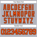 Orange-Schwarzes Baseball-Trikot in Grau