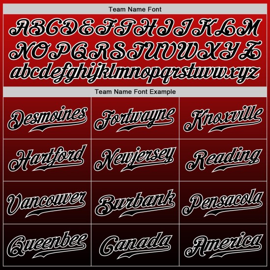 Benutzerdefinierte rot schwarz-weiß authentische verblasst Mode Baseball Jersey