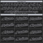 Benutzerdefiniertes schwarzes und graues authentisches Baseball-Trikot