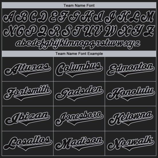 Benutzerdefiniertes schwarzes und graues authentisches Baseball-Trikot