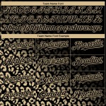 3D Gold Leopard Vegas Authentic Baseball Design Print Mode Benutzerdefinierte Muster Schwarz Verblassen Jersey