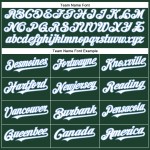 Jersey Weiß-Hell Benutzerdefinierte Grün Baseball Blau Authentisch
