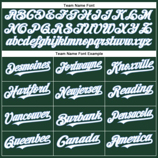 Jersey Weiß-Hell Benutzerdefinierte Grün Baseball Blau Authentisch