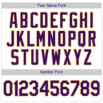 Benutzerdefinierte weiß lila Nadelstreifen lila-gold authentische Baseball Jersey Benutzerdefinierte weiß lila Nadelstreifen lila-gold authentische Baseball Jersey