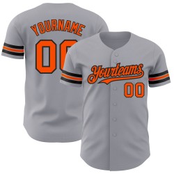 Orange-Schwarzes Baseball-Trikot in Grau