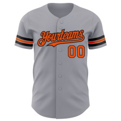 Orange-Schwarzes Baseball-Trikot in Grau